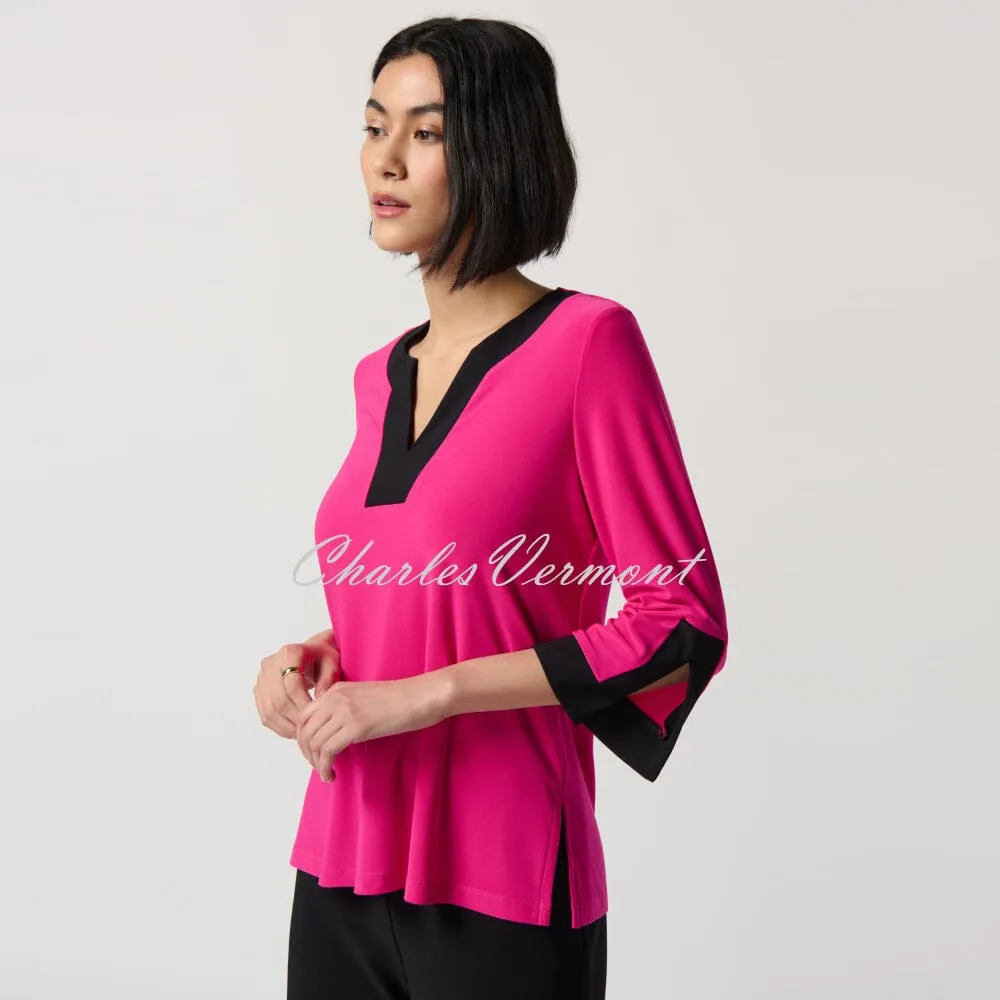 Joseph Ribkoff Colour-Block Notch Neckline Top - Style 234083