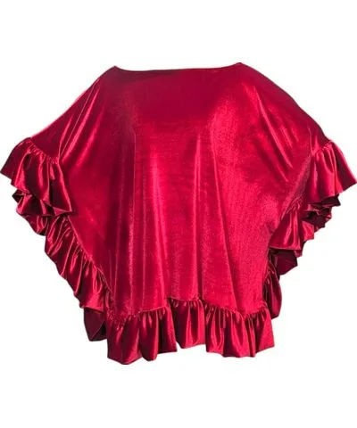 Julia Clancey Women's Red Madam Mini Ruffle Ruby Dress