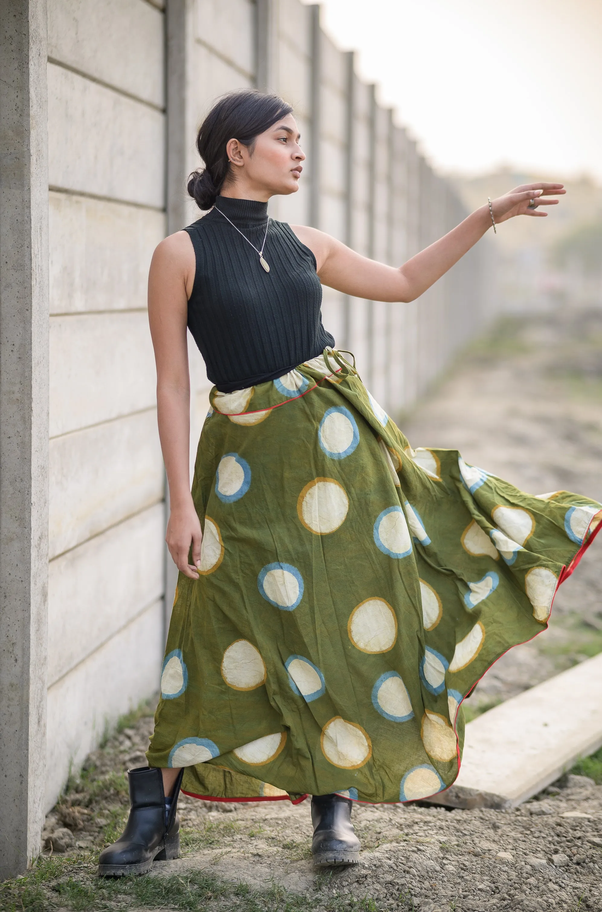 Kaisori Dabu Play of circles skirt