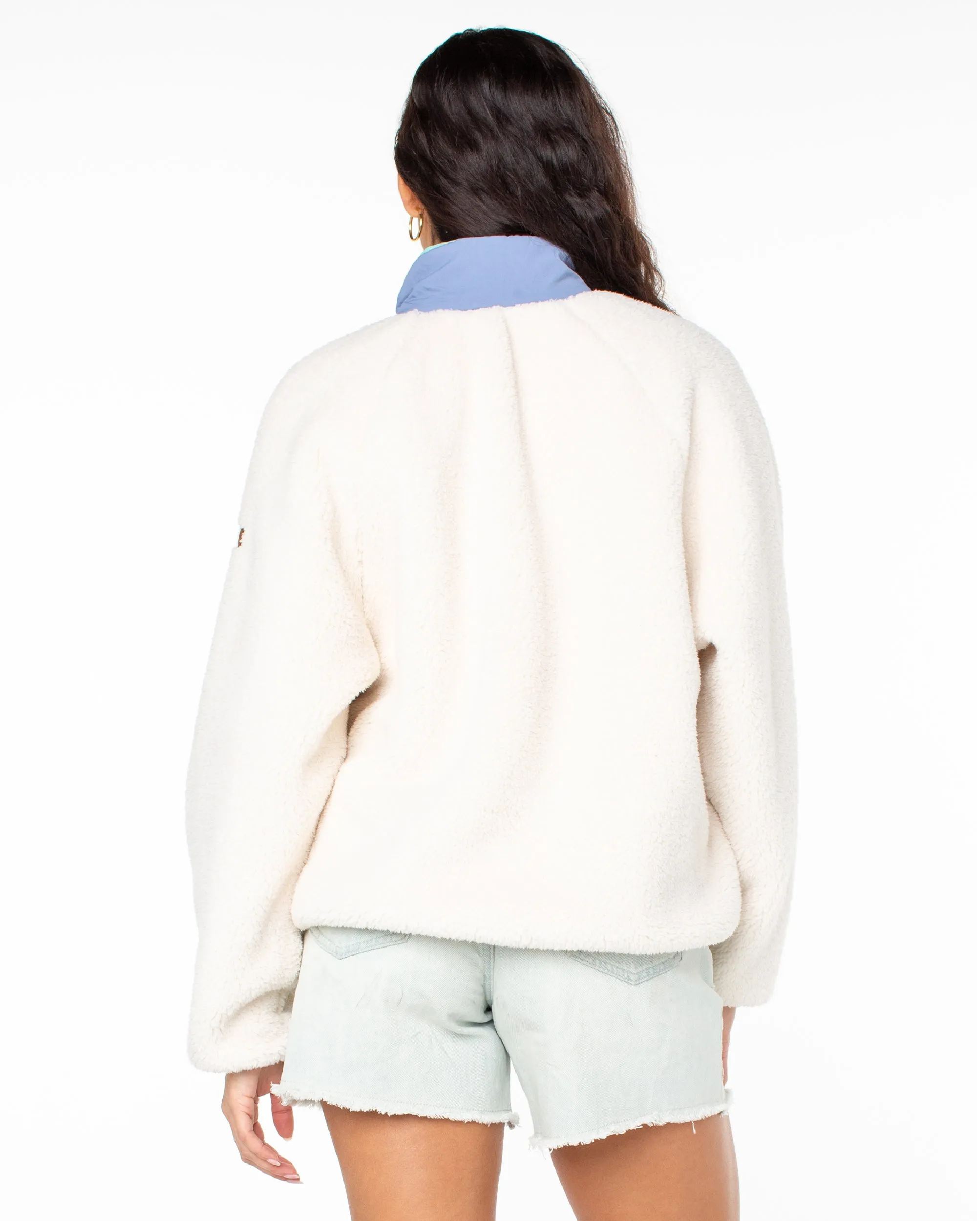 Kipsie Solid Fleece Sweater - Egret