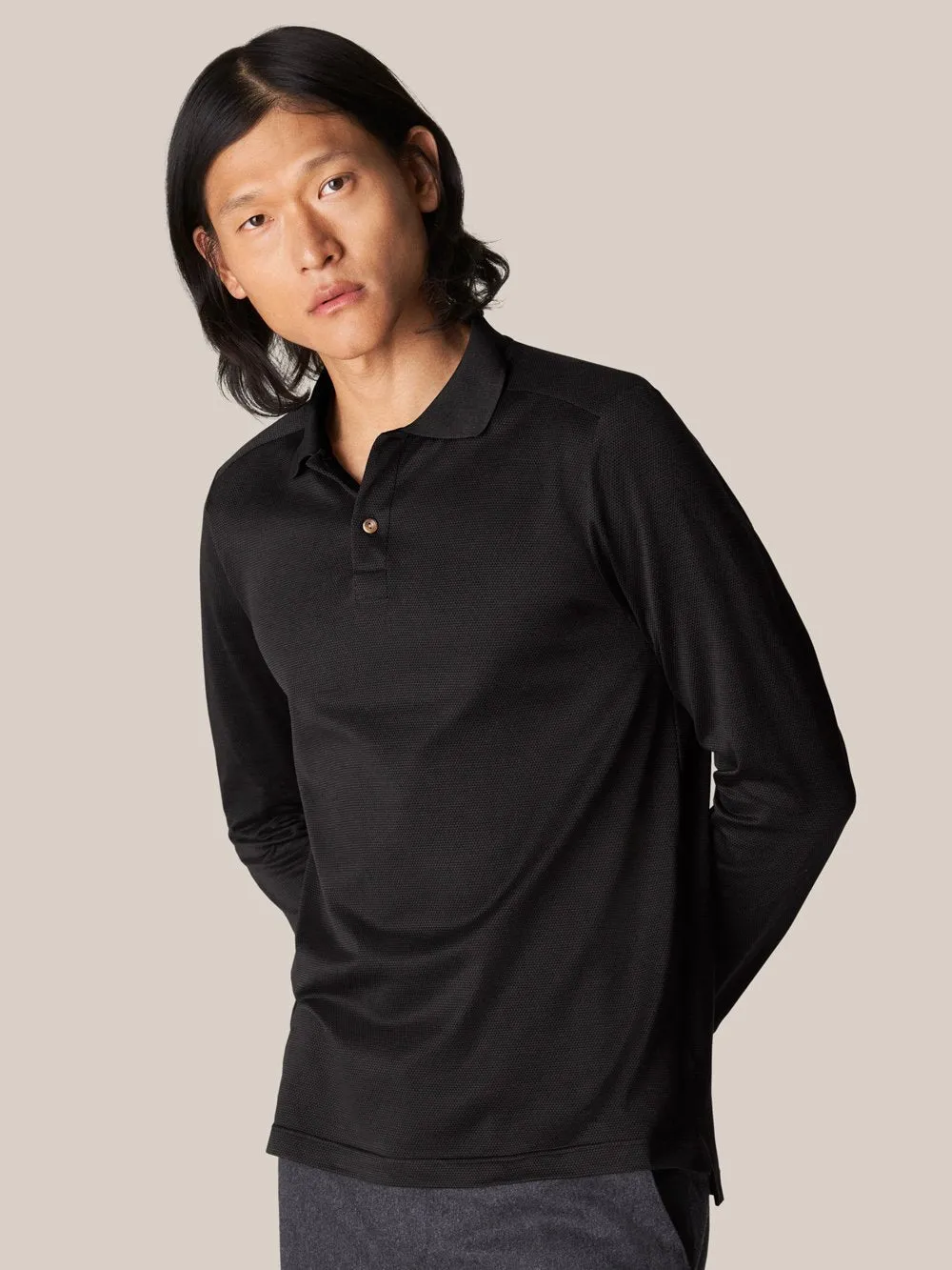 Knit Jacquard Polo Shirt