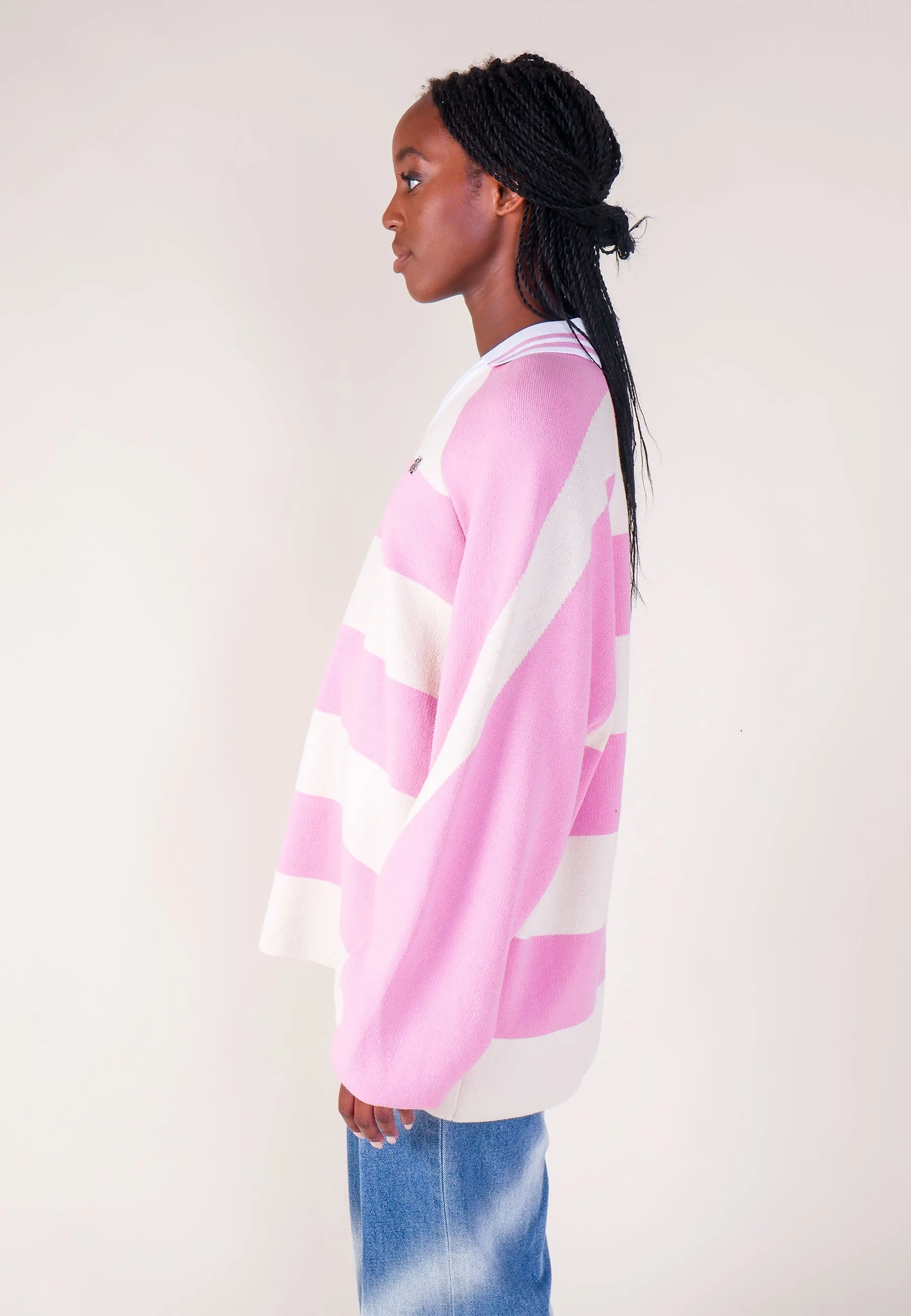 Knit Rugby Top - Pink