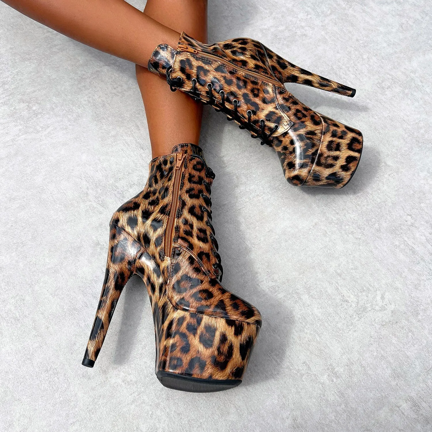 Leopard Ankle Boot - 7 INCH