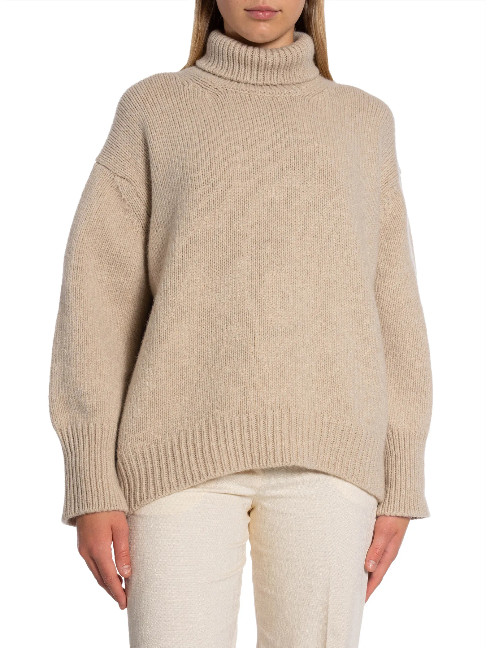 LEVETE ROOM SWEATER PERLE PLAZA SAND