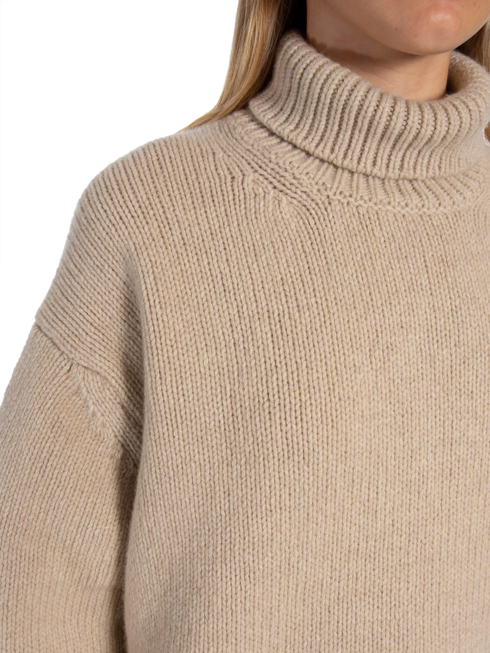 LEVETE ROOM SWEATER PERLE PLAZA SAND