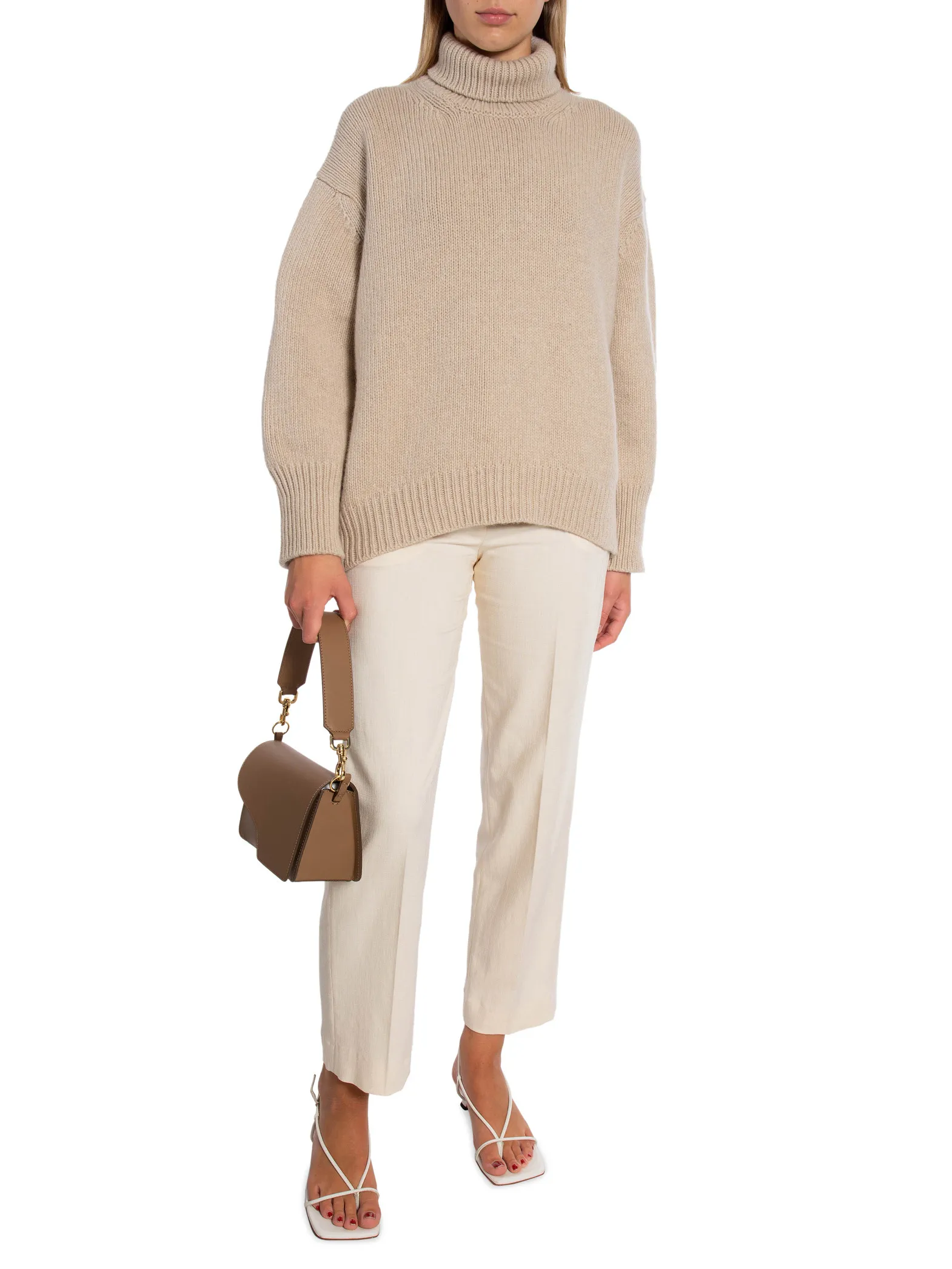 LEVETE ROOM SWEATER PERLE PLAZA SAND