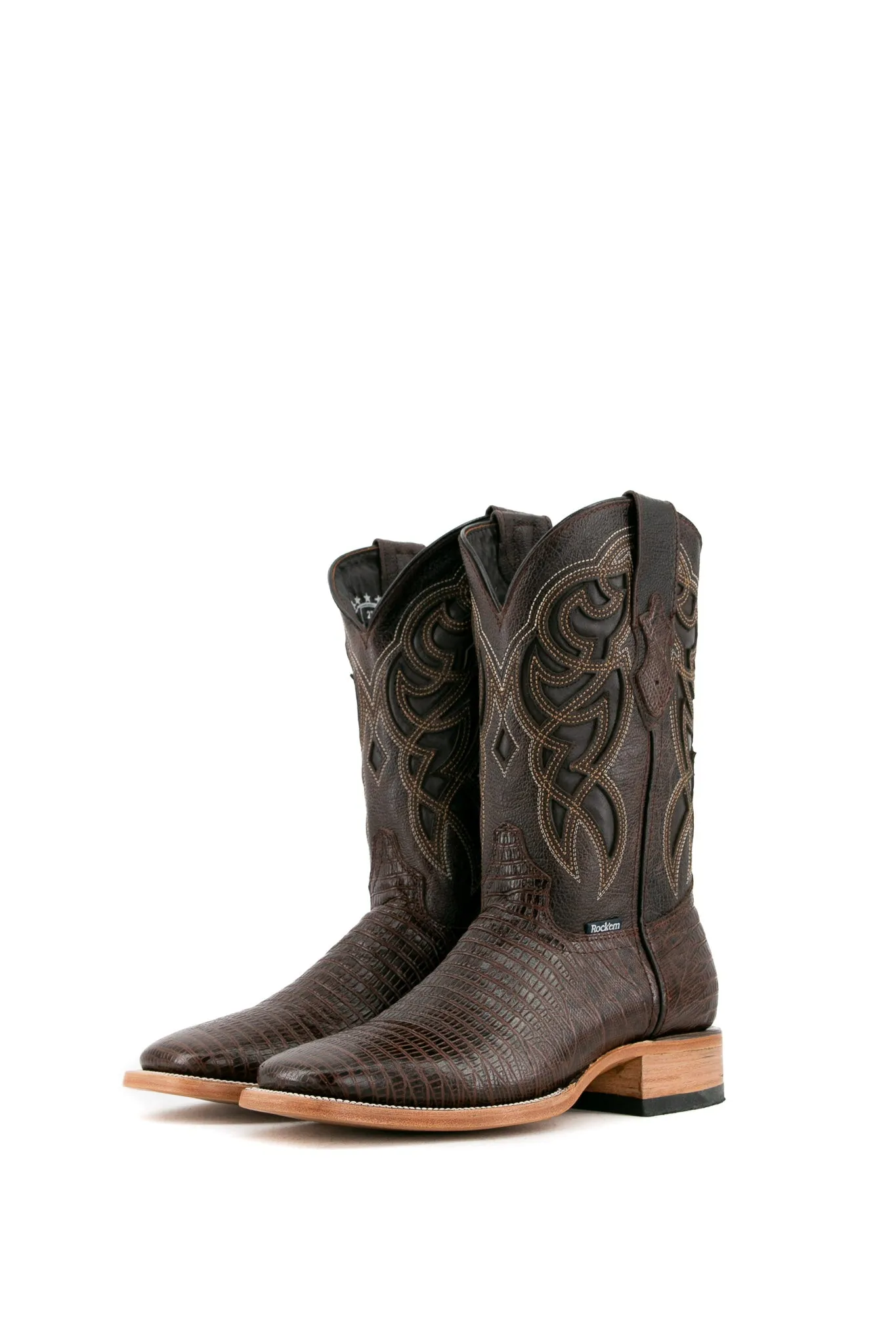 Lizard Square Toe Cowboy Boot