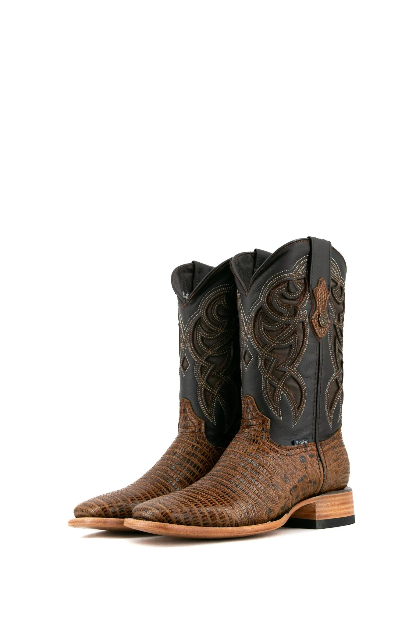 Lizard Square Toe Cowboy Boot