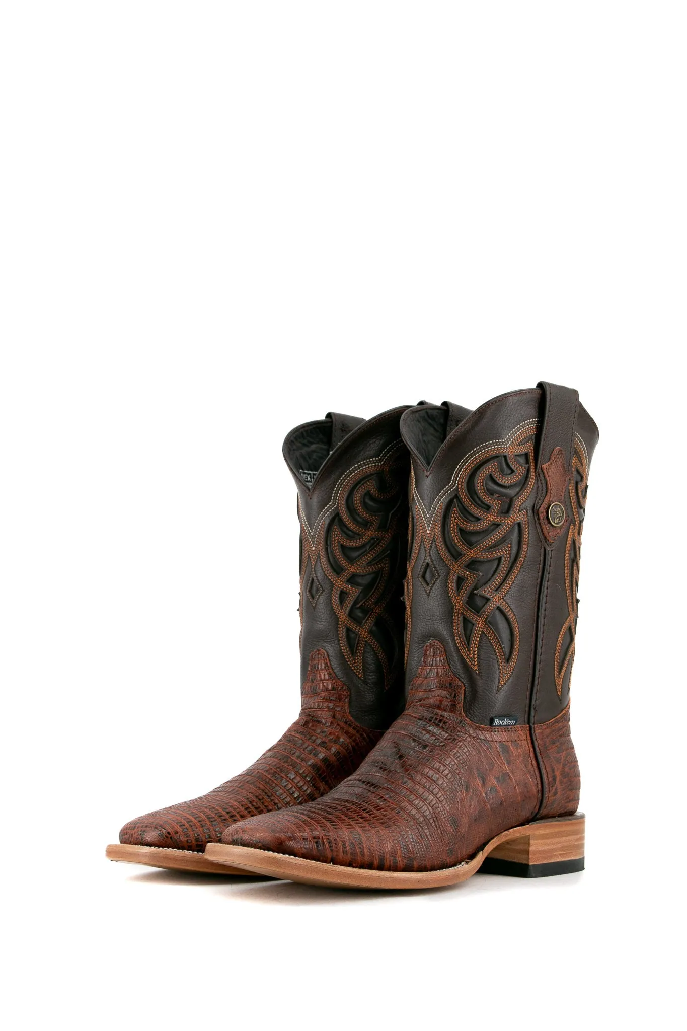 Lizard Square Toe Cowboy Boot