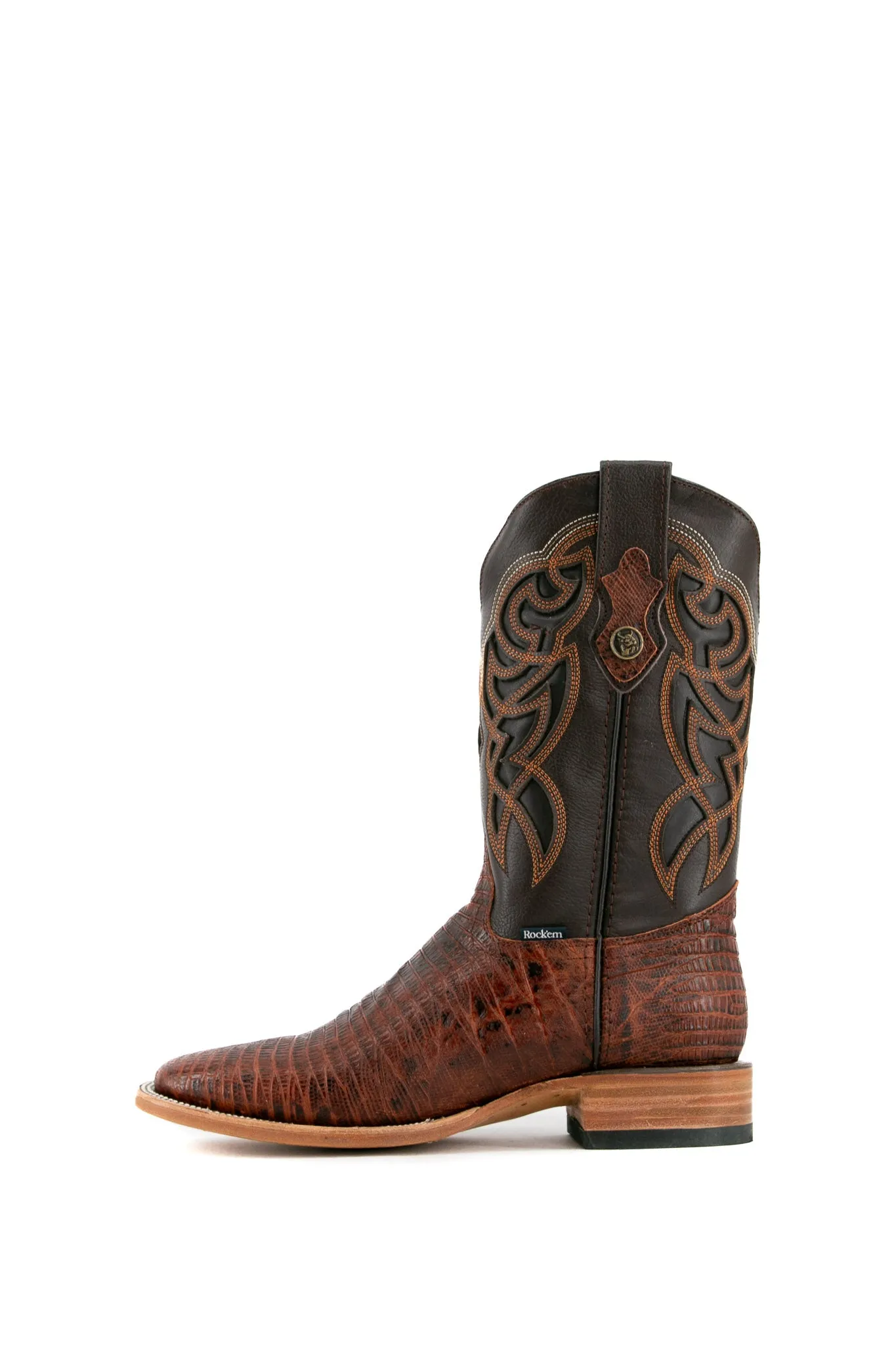 Lizard Square Toe Cowboy Boot