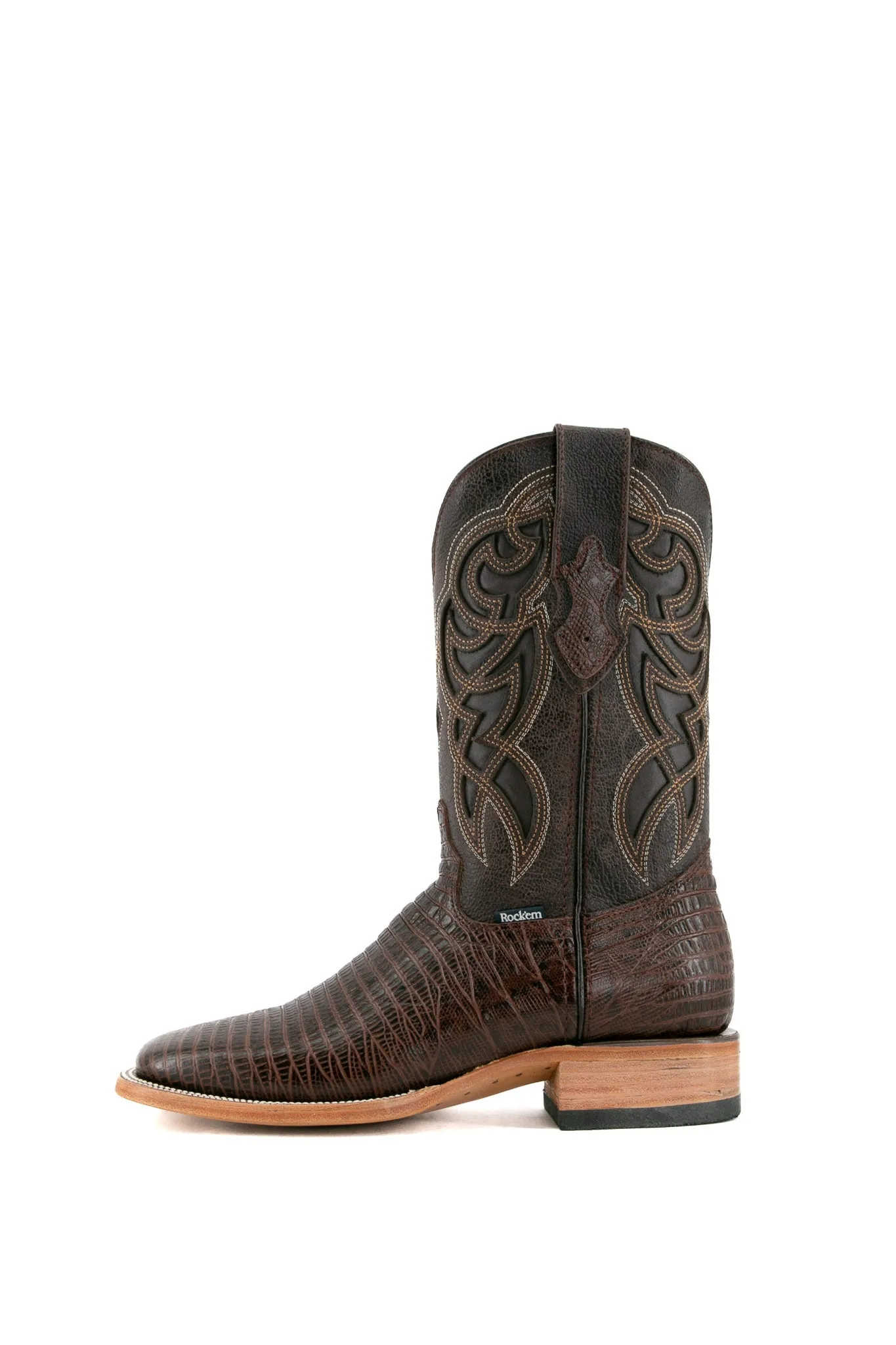 Lizard Square Toe Cowboy Boot