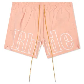 Logo Swim Trunks - Salmon Pink