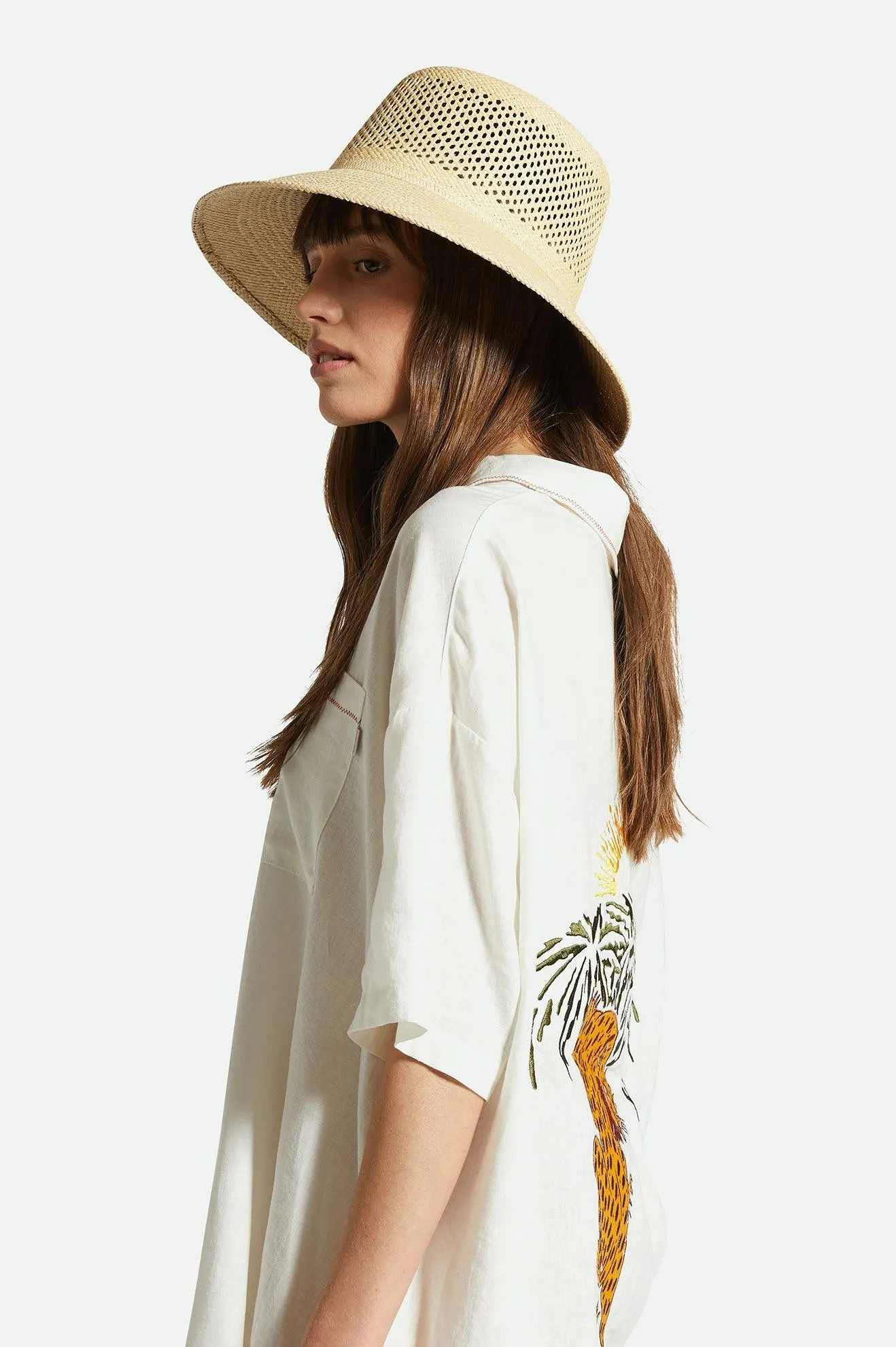 Lopez Panama Straw Bucket Hat - Panama White