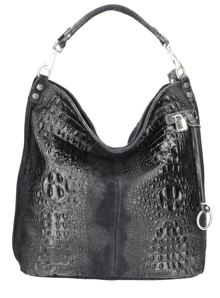 Luisa black cowhide bag