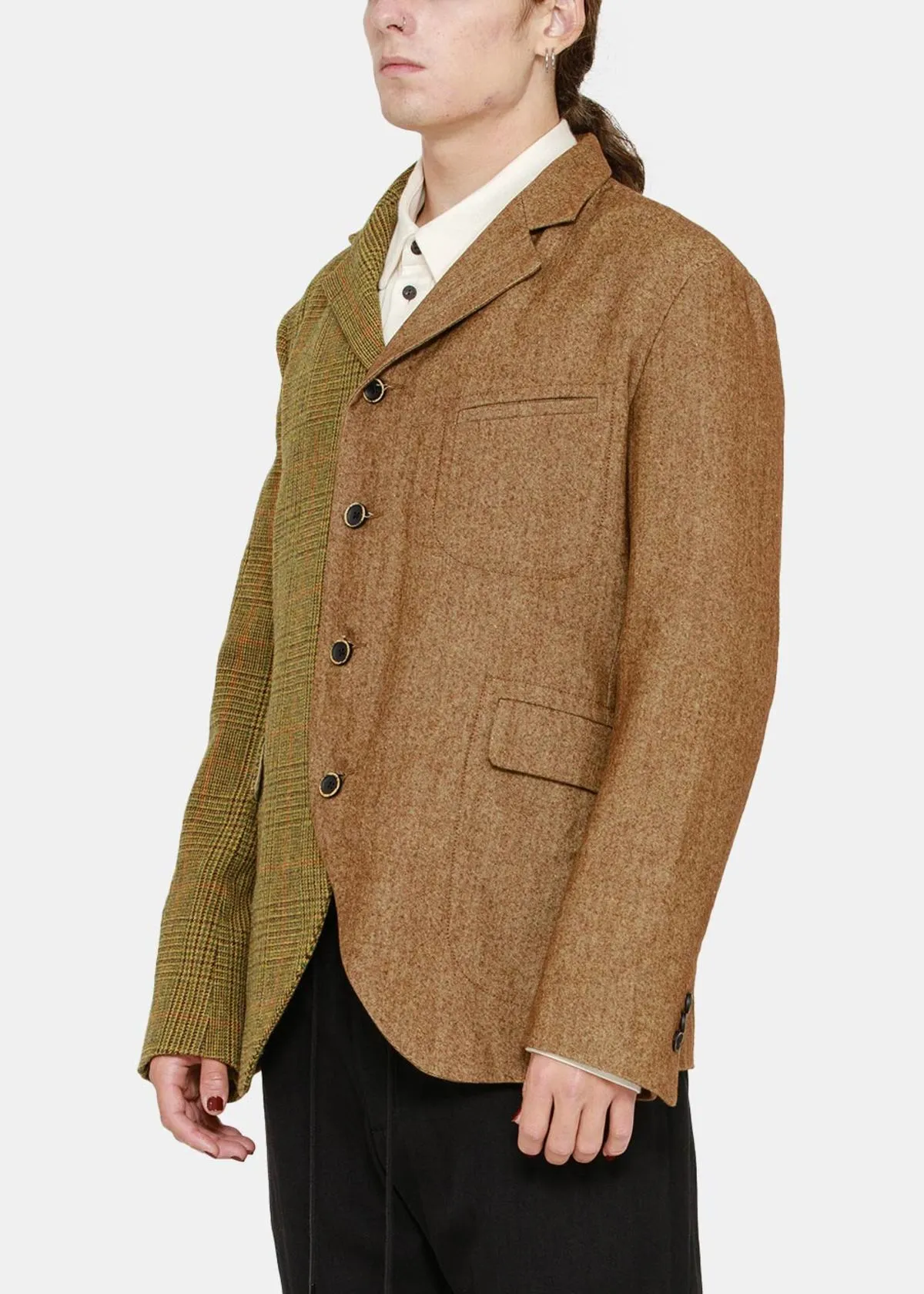 Mango & Brown Spliced Jaxon Jacket - Mango/Brown