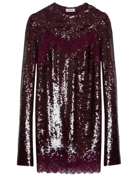 Mangosteen Sequin Mako Mini Dress