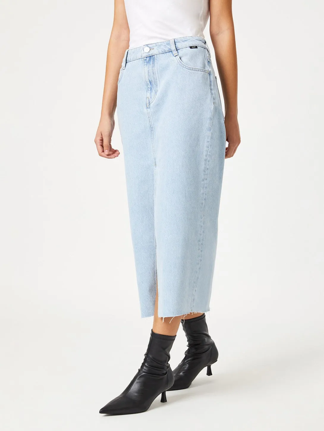 Marin Skirt - Bleached Denim