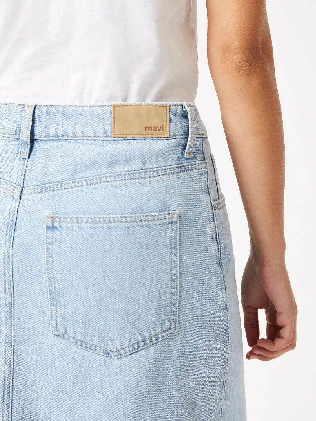 Marin Skirt - Bleached Denim