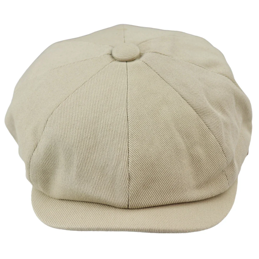 Men's 8 Panel Razor Summer Beige Baker Boy Hat Cotton Blinders Newsboy Flat Cap Shelby