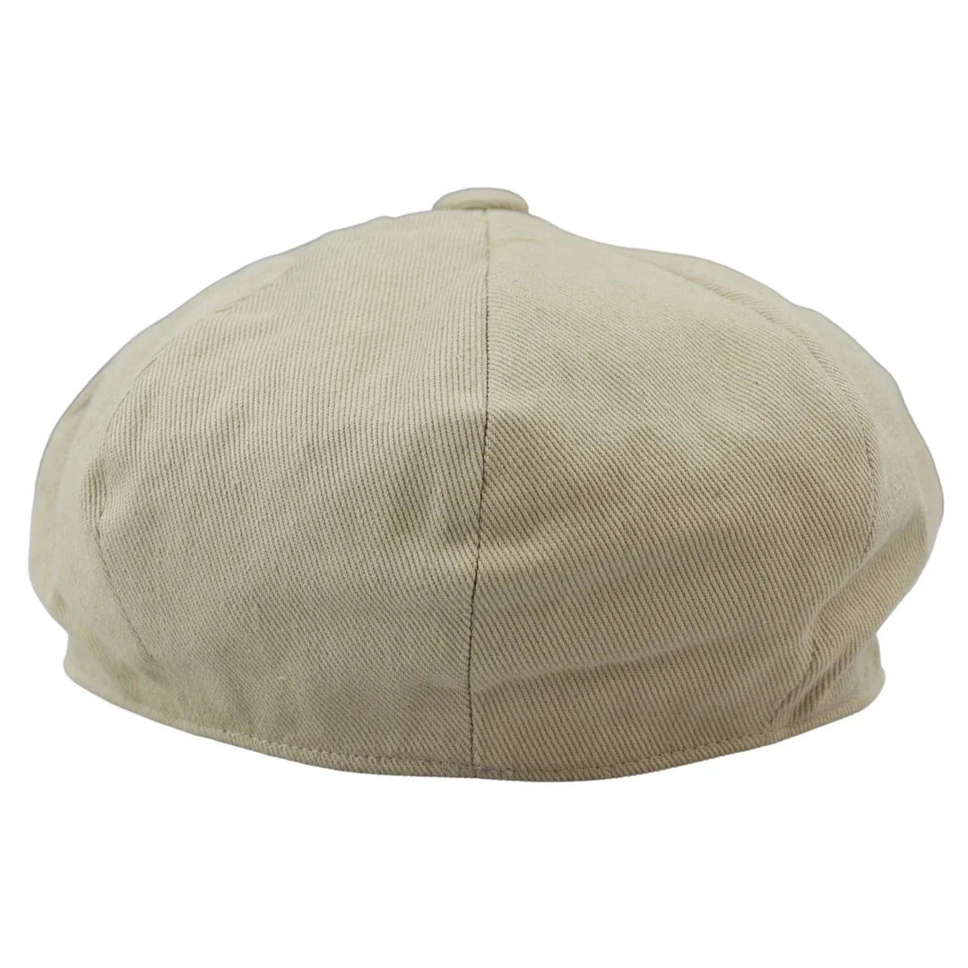 Men's 8 Panel Razor Summer Beige Baker Boy Hat Cotton Blinders Newsboy Flat Cap Shelby