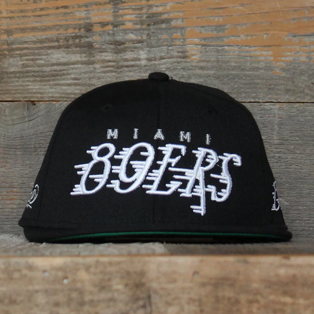 MIA 89ers Snapback Baseball Hat Black