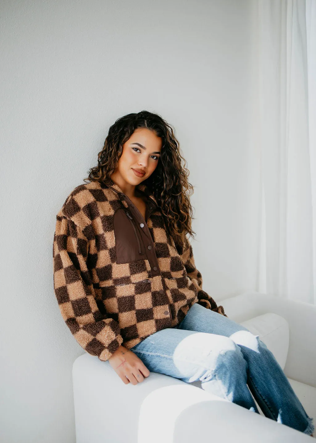 Mikail Checkered Fleece Jacket