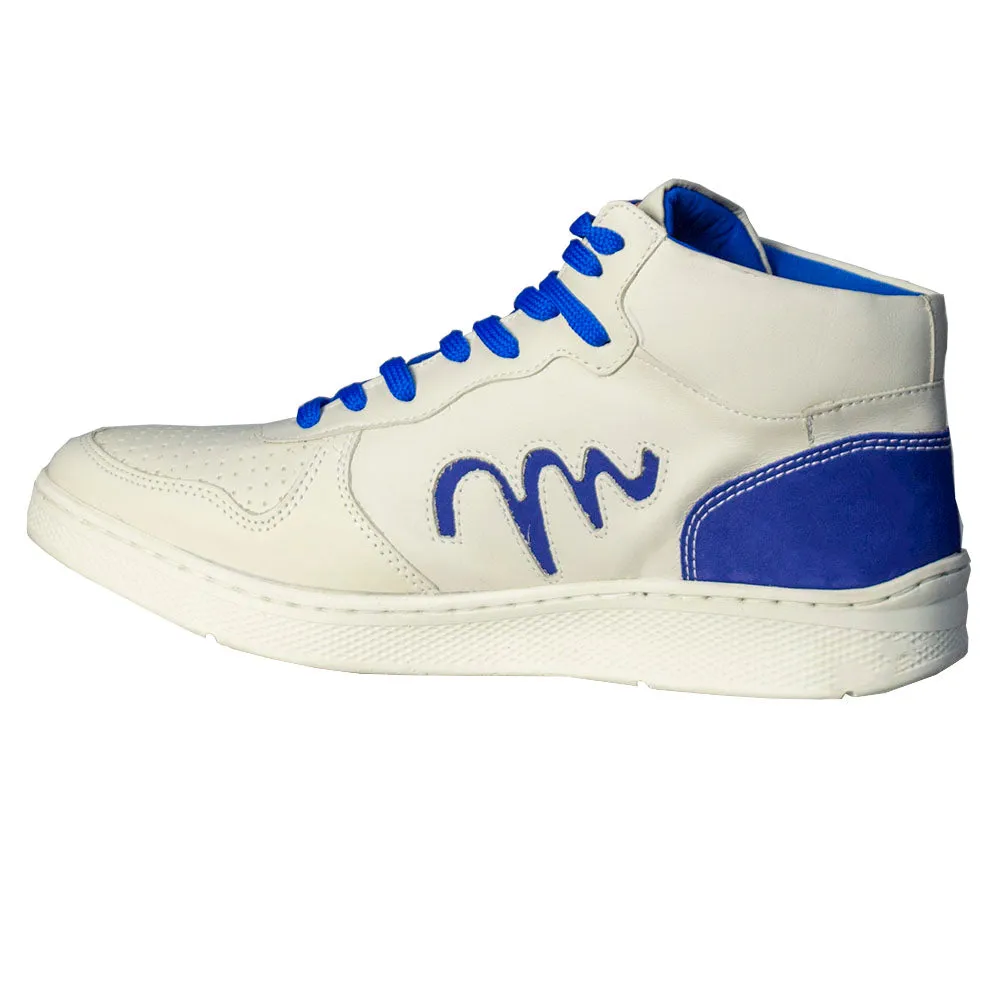 Movers by Sandro Moscoloni Leather Sneaker High Top Montes White / Royal