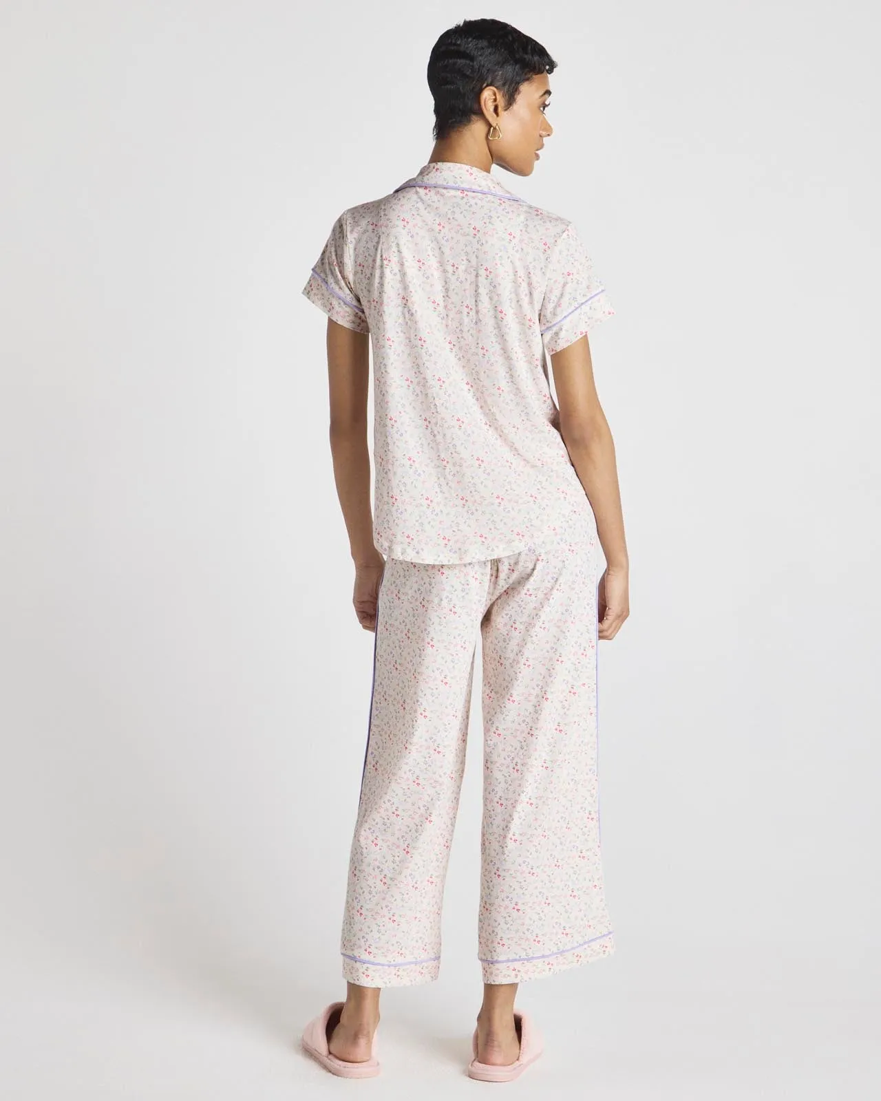 Multi Ditsy Wilma Notch Collar & Pant PJ Set