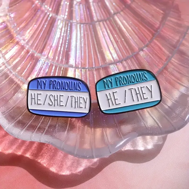 My Pronouns He She They Enamel Pin (E009)