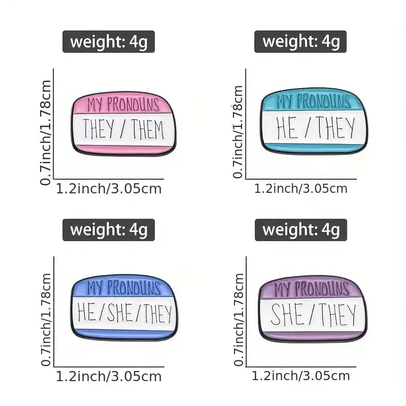 My Pronouns She They Enamel Pin (E011)