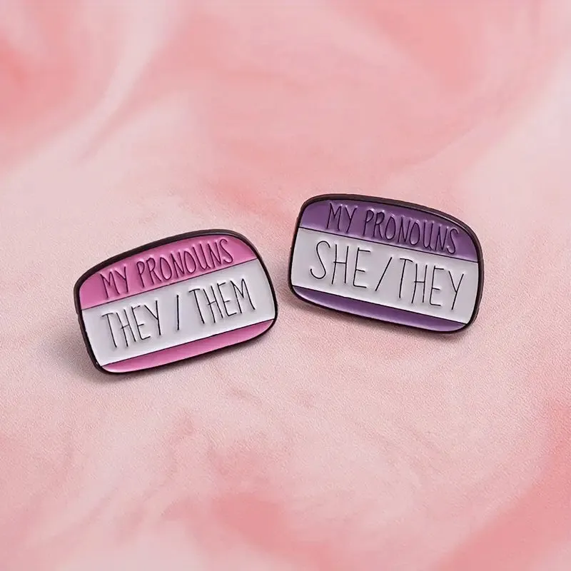 My Pronouns She They Enamel Pin (E011)