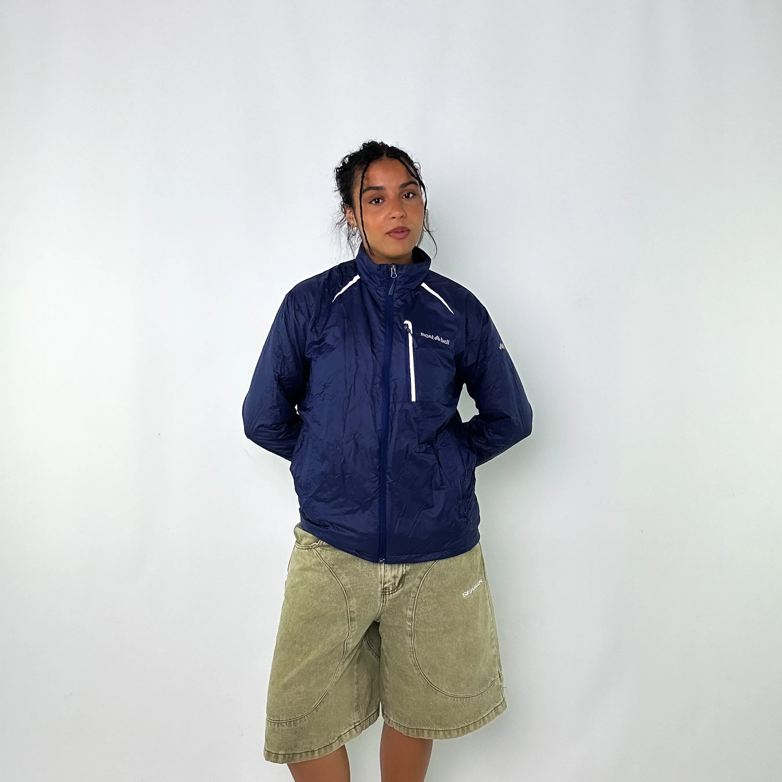 Navy Blue 90s Montbell Light Rain Jacket (L)