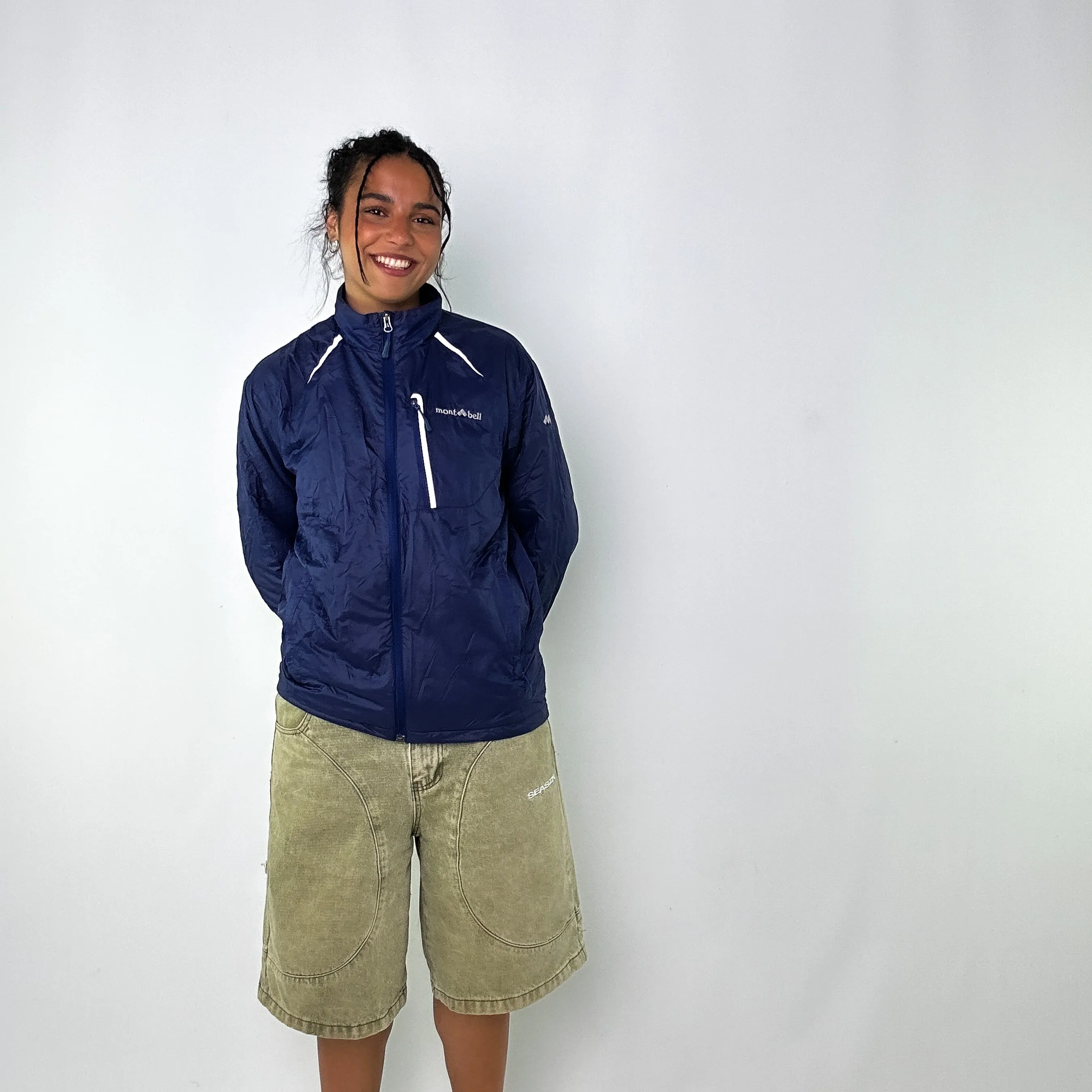 Navy Blue 90s Montbell Light Rain Jacket (L)