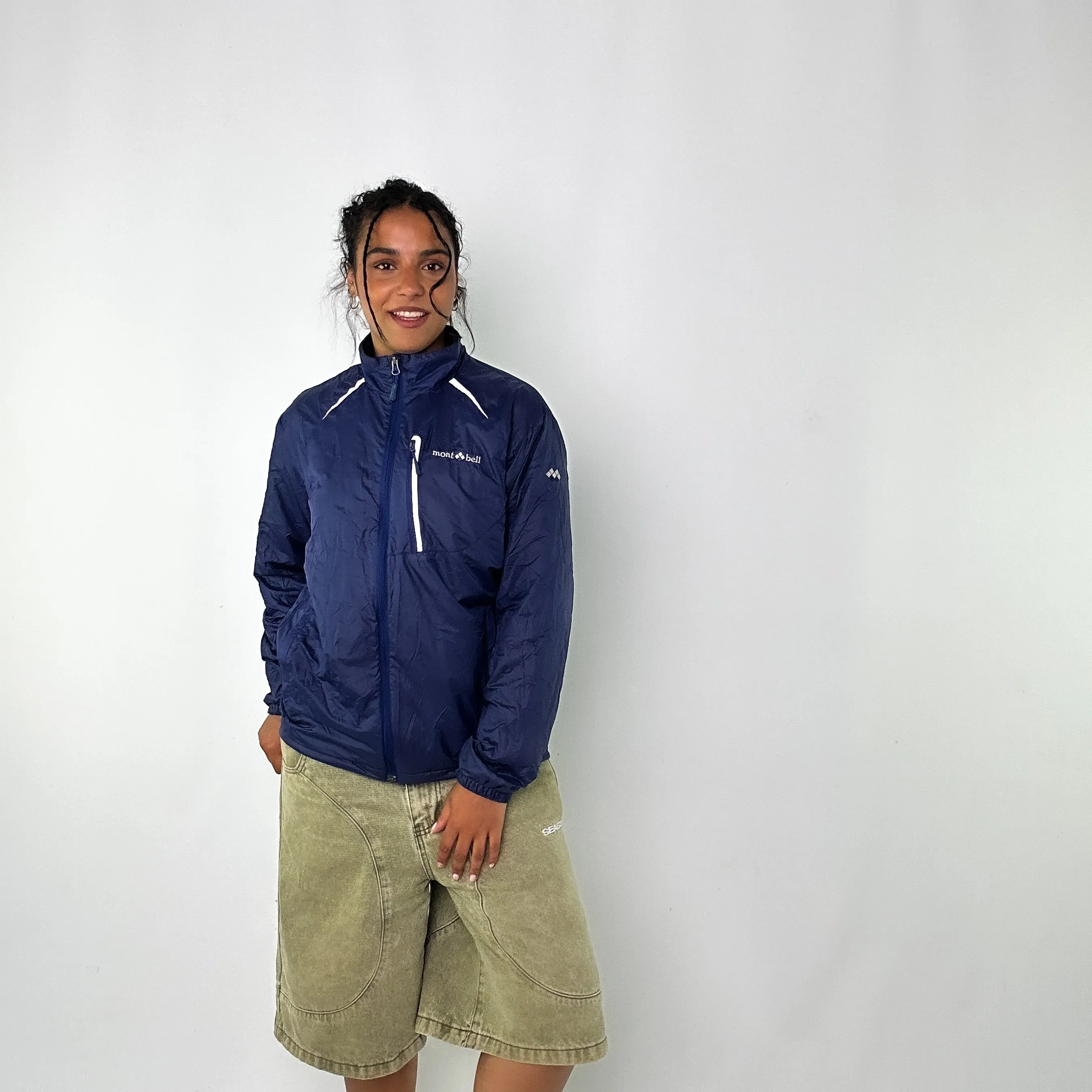 Navy Blue 90s Montbell Light Rain Jacket (L)