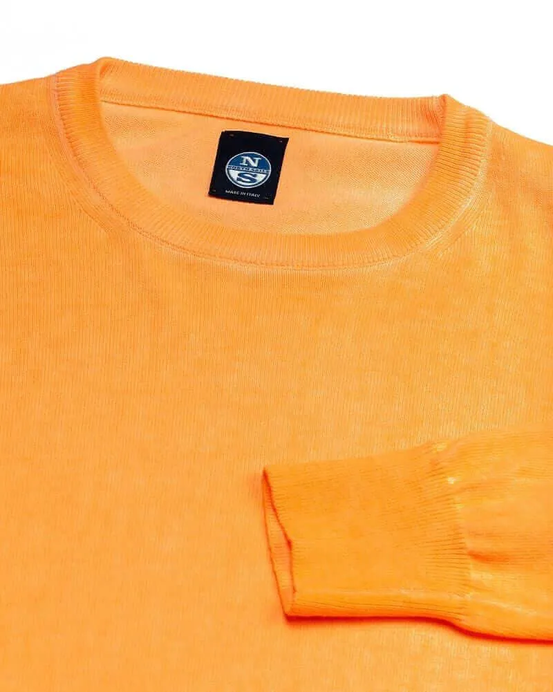 North Sails Pure Cotton Jumper Orange Fluo