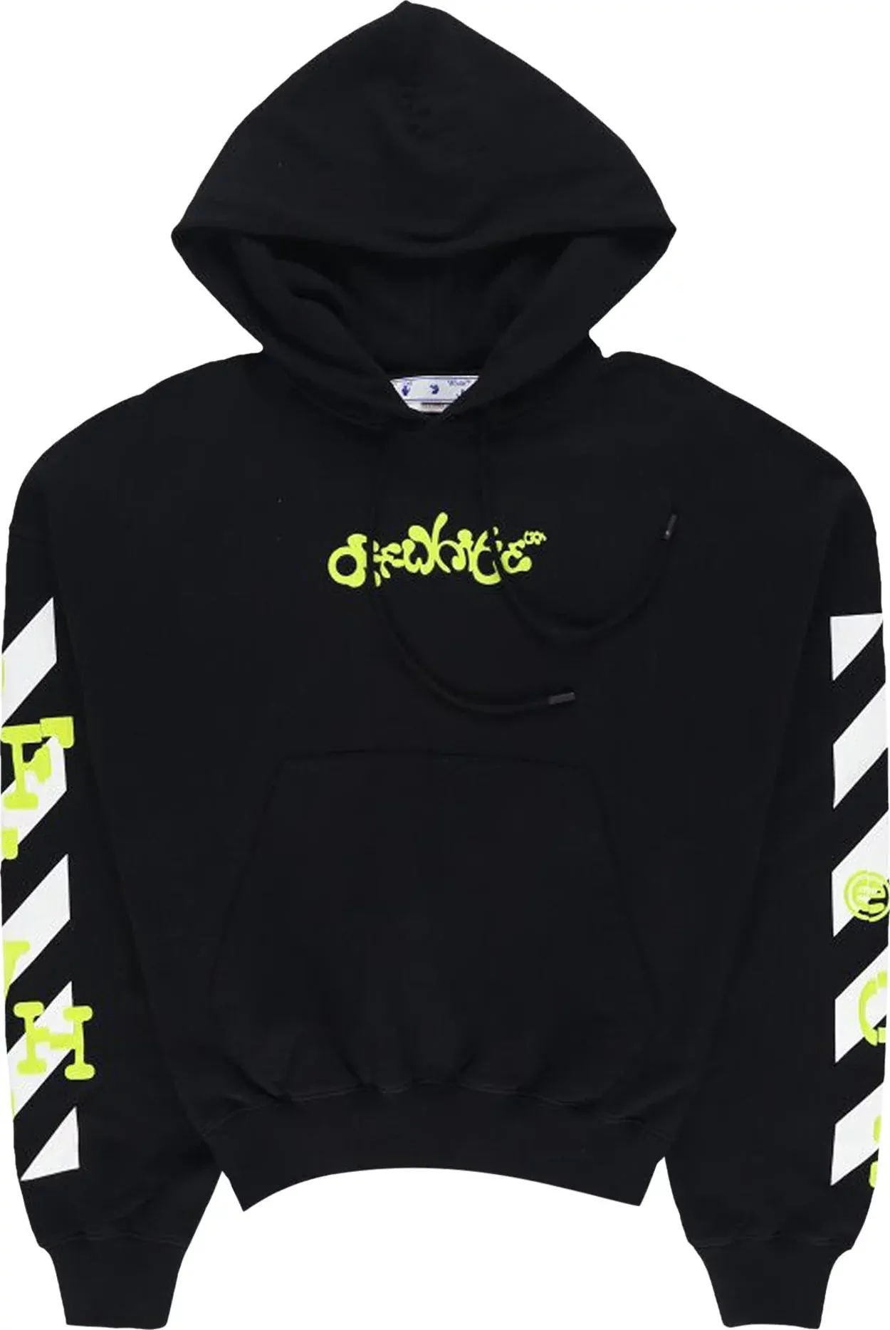 Off-White Opposite Arrow Boxy Hoodie 'BLACK/LIME