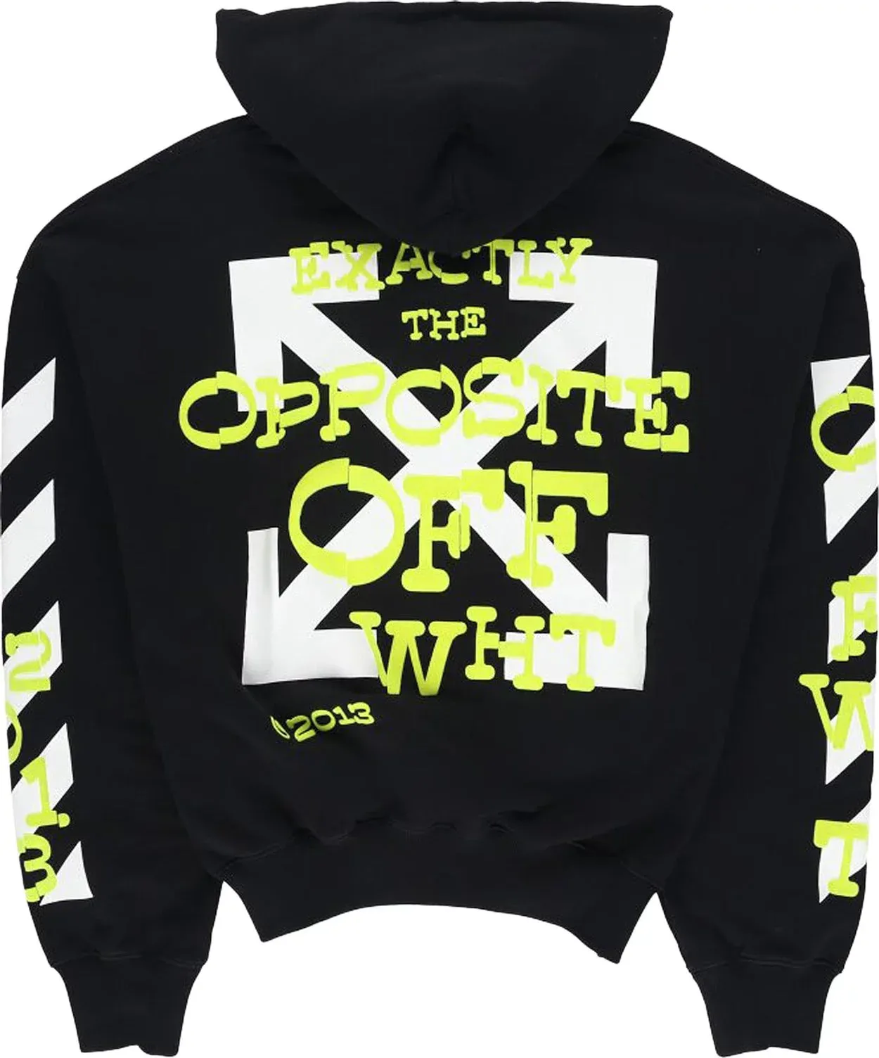 Off-White Opposite Arrow Boxy Hoodie 'BLACK/LIME