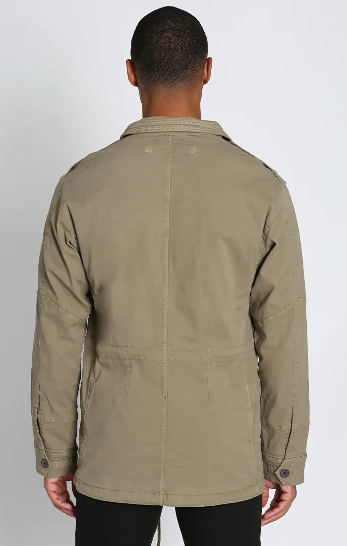 Olive Stretch Military Field Jacket