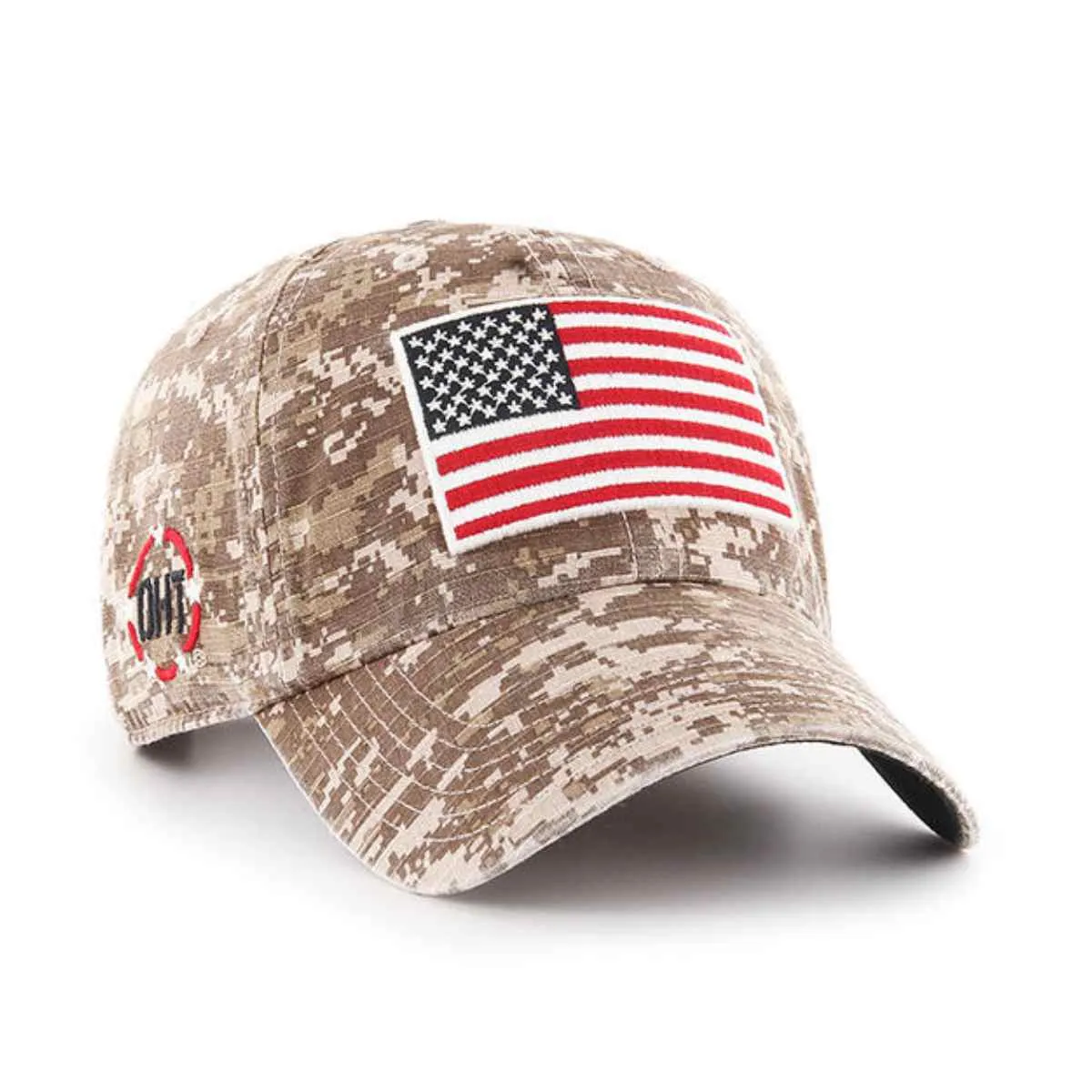 Operation Hat Trick OHT American Flag '47 Nilan Marpat Digital Camo Adj. Hat Cap