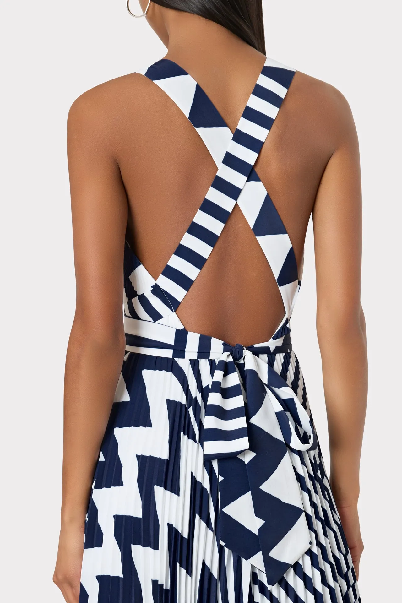 Oria Patchwork Chevron Dress