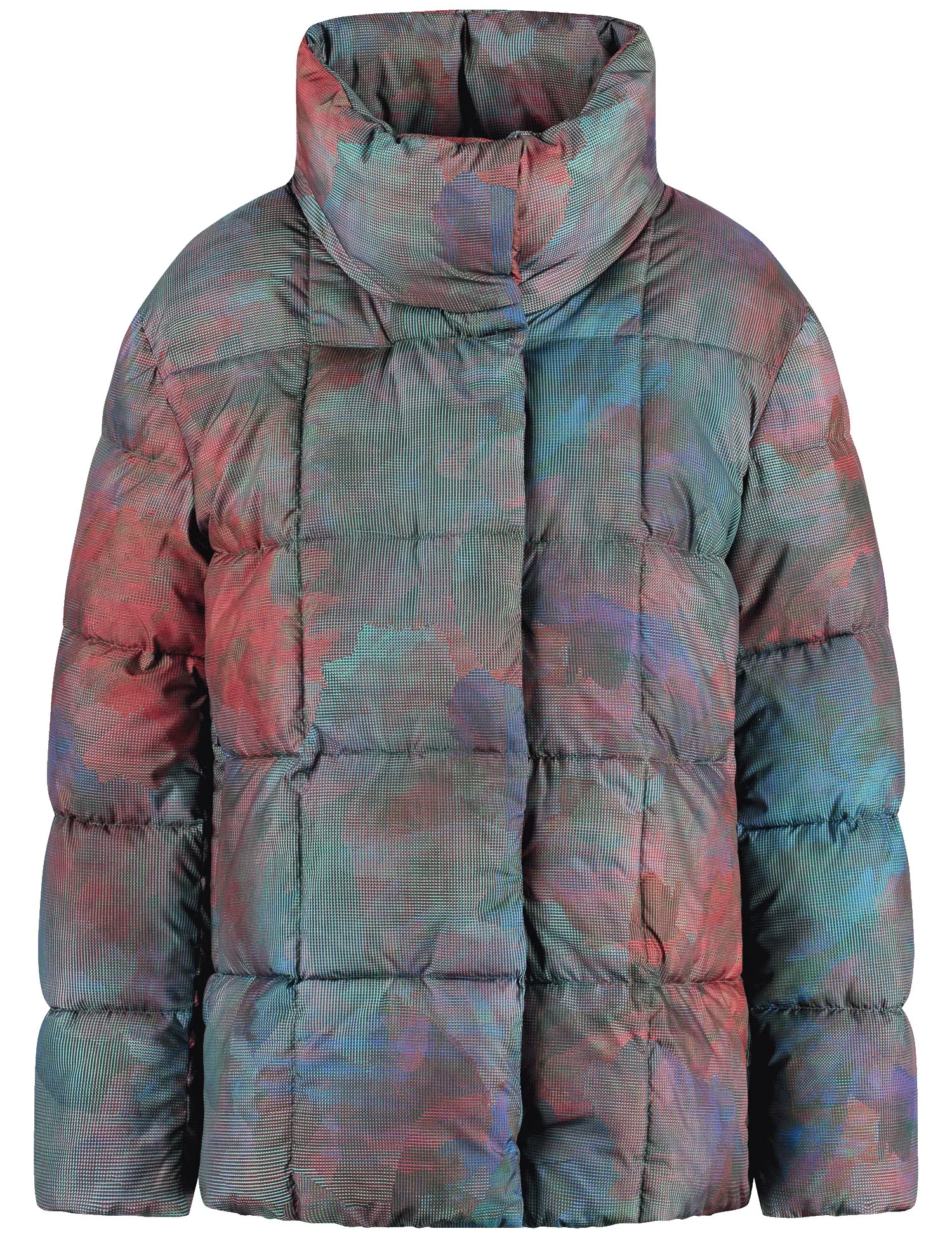 Outdoor jacket with a concealed hood