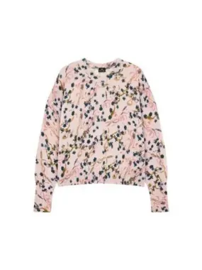 Overseas Station Season Big Chance 8 18 PS Women s Floral Wool Cotton Crew Neck Knit Pink 270531