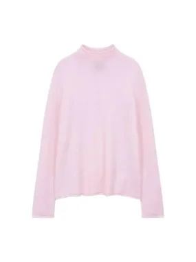 Overseas Station Season Big Chance 8 18 Women s Rolling Hem Cashmere Blend Knit Pink 270648