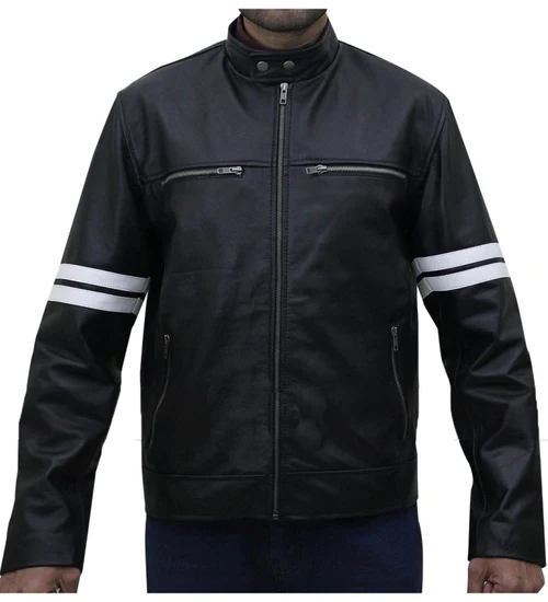 Paul Walker Black Biker Leather Jacket - Famous Jackets