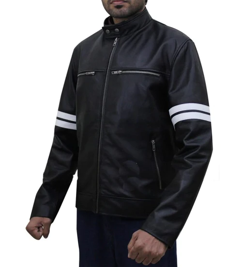 Paul Walker Black Biker Leather Jacket - Famous Jackets