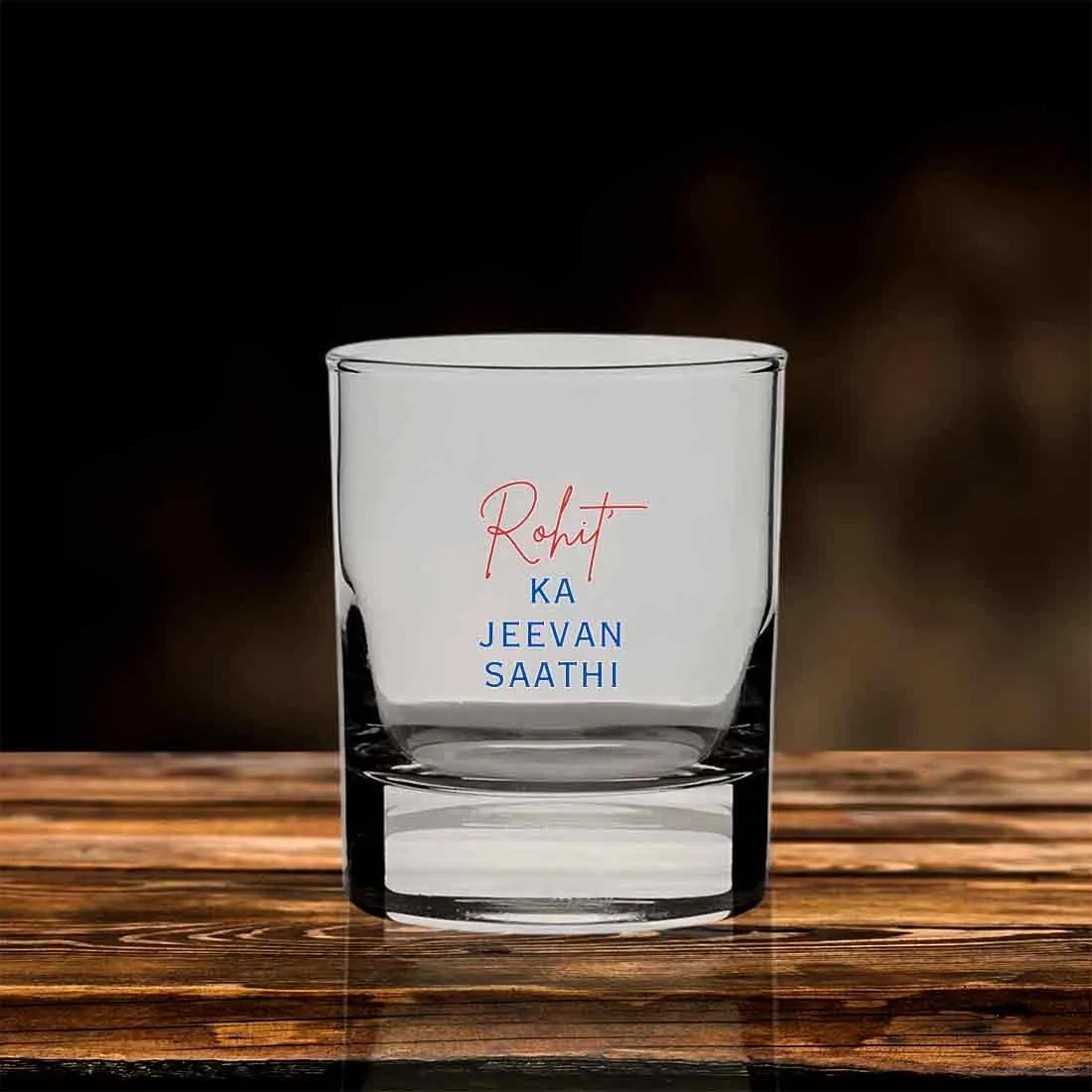 Personalized Glass of Whiskey - Color Printed Glasses for Alcohol