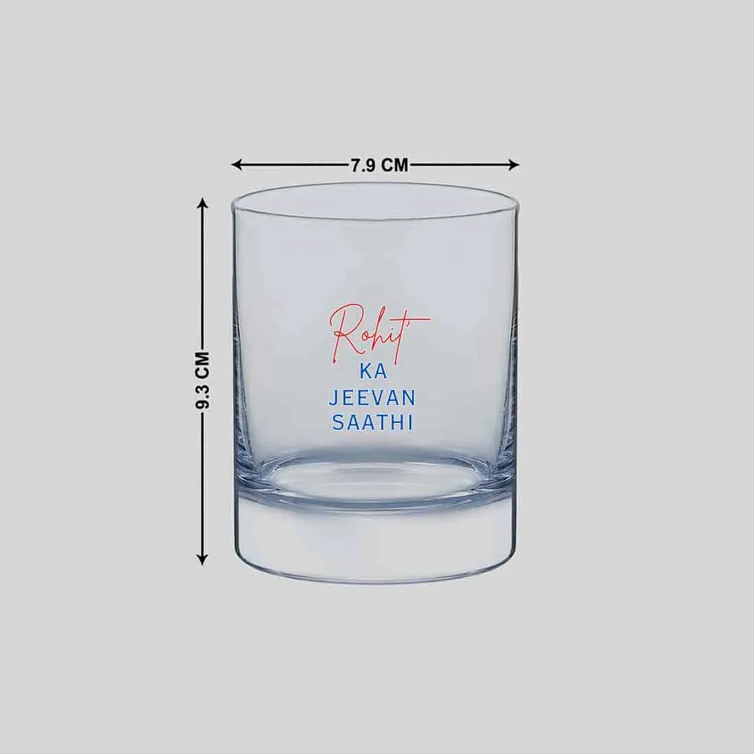 Personalized Glass of Whiskey - Color Printed Glasses for Alcohol