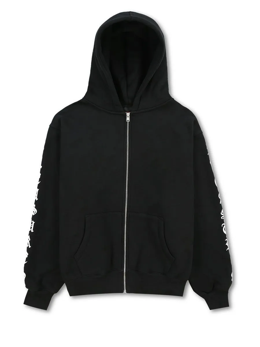 Pleasures Oe Zip Up Hoody - Black