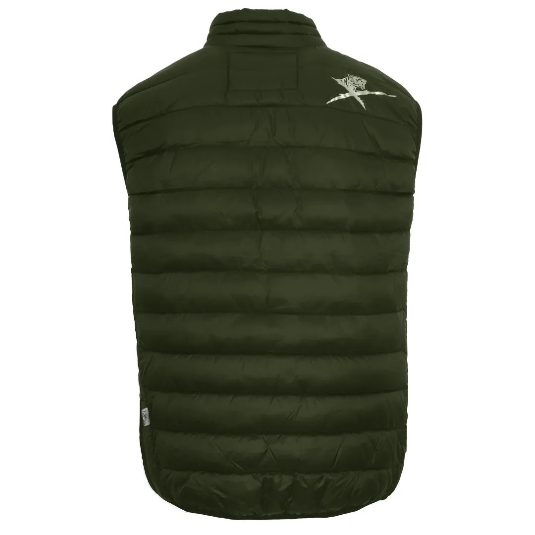 Plein Sport Patch Logo Green Gilet Jacket