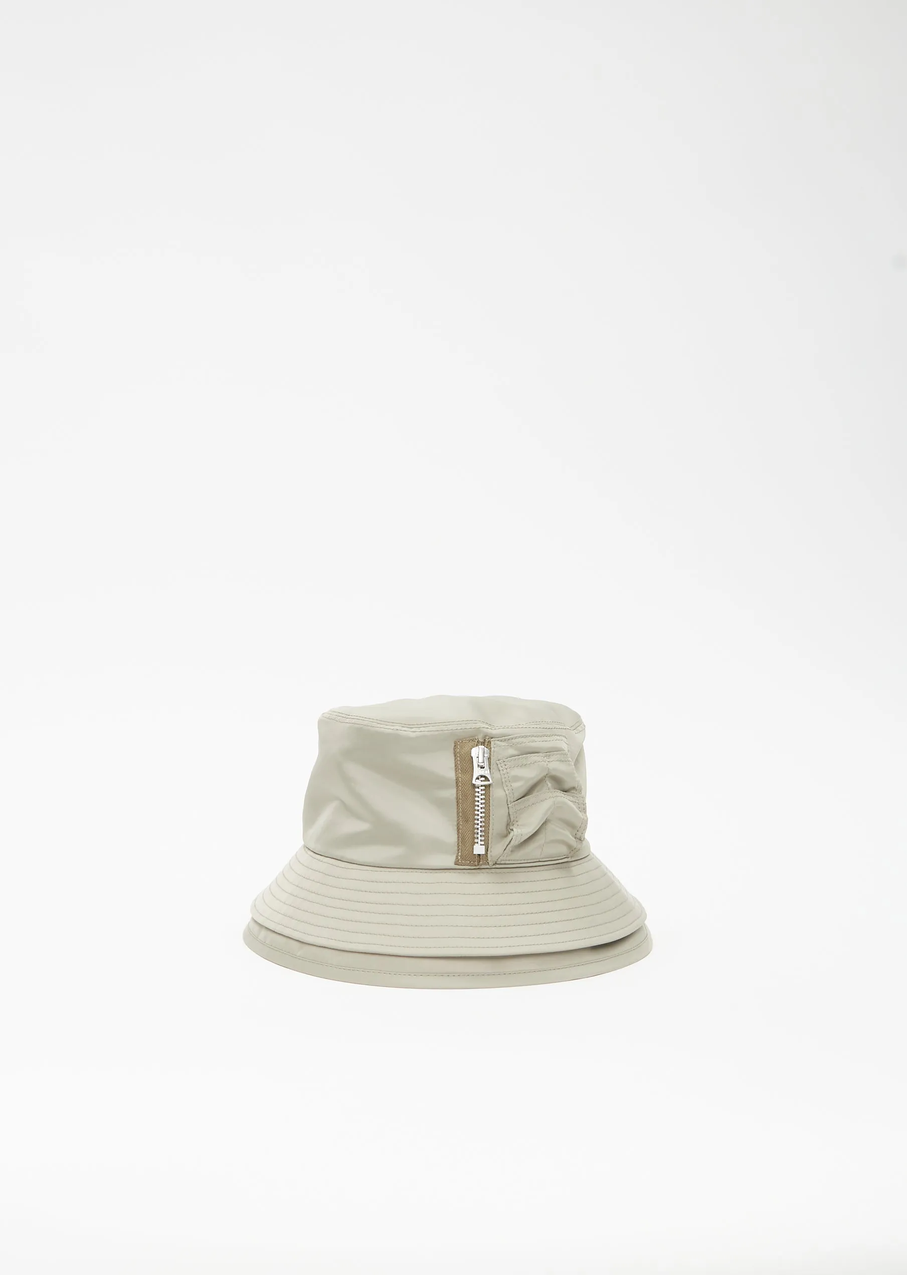 Pocket Double Brim Hat - Light Khaki